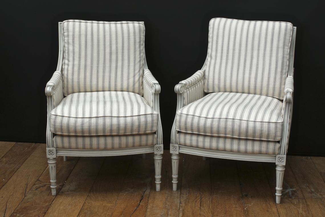 Louis XVI Striped Chairs